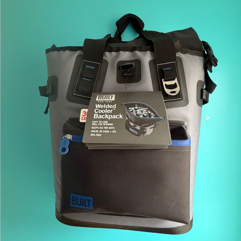 BUILT Welded Cooler Backpack - Black and Gray